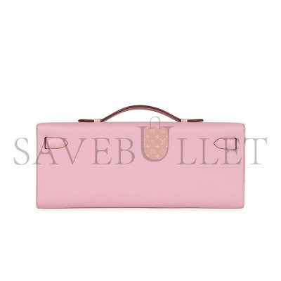 HERMÈS MASTER KELLY CUT MAUVE SYLVESTRE SWIFT ROSE GOLD HARDWARE (31*13.5*2.5cm)